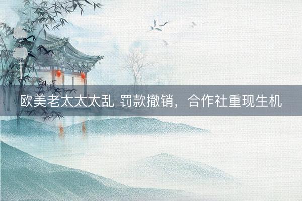 欧美老太太太乱 罚款撤销，合作社重现生机