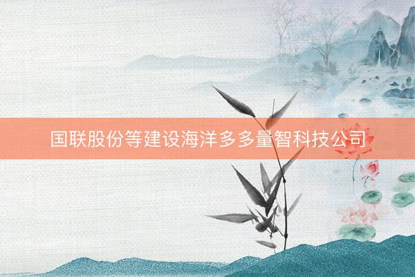 国联股份等建设海洋多多量智科技公司
