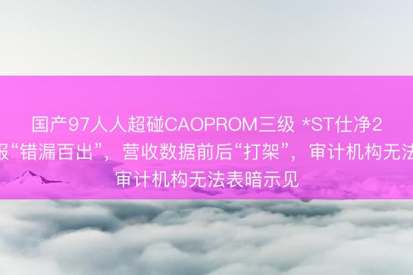 国产97人人超碰CAOPROM三级 *ST仕净2025年财报“错漏百出”，营收数据前后“打架”，审计机构无法表暗示见