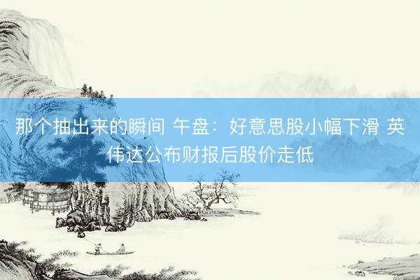 那个抽出来的瞬间 午盘：好意思股小幅下滑 英伟达公布财报后股价走低
