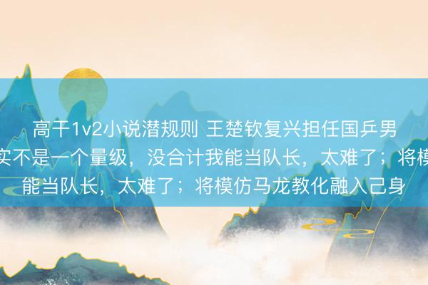 高干1v2小说潜规则 王楚钦复兴担任国乒男队队长：我和龙队如实不是一个量级，没合计我能当队长，太难了；将模仿马龙教化融入己身