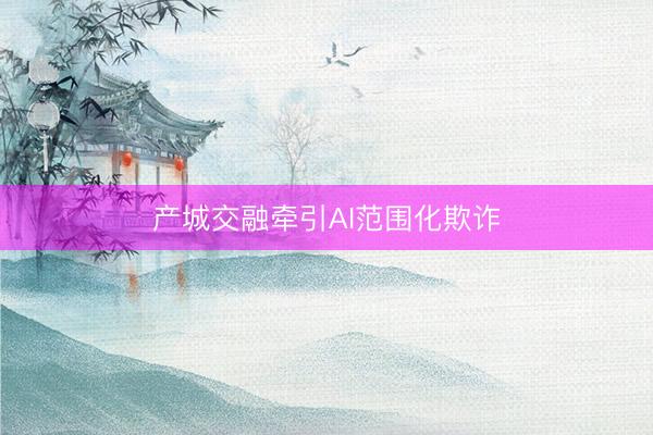 产城交融牵引AI范围化欺诈