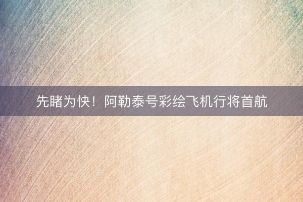 先睹为快!阿勒泰号彩绘飞机行将首航